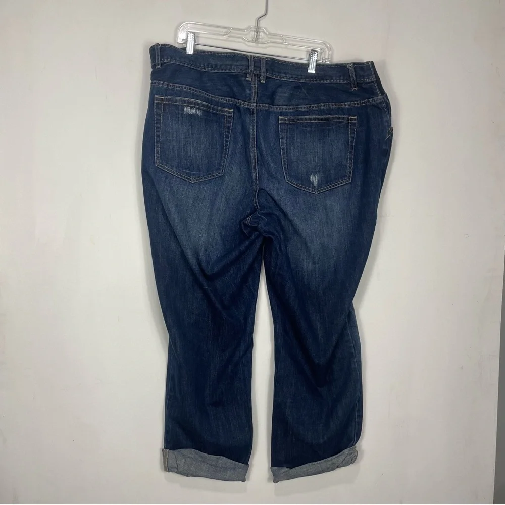 Duo Maternity low waist Women's Blue Maternity Distressed Jeans L2 - Picture 6 of 7